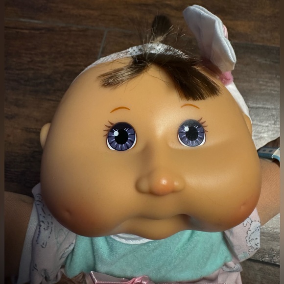 Cabbage Patch Babies 2004 Play Along Blue Eye Brown Hair Newborn Rare - Picture 6 of 12